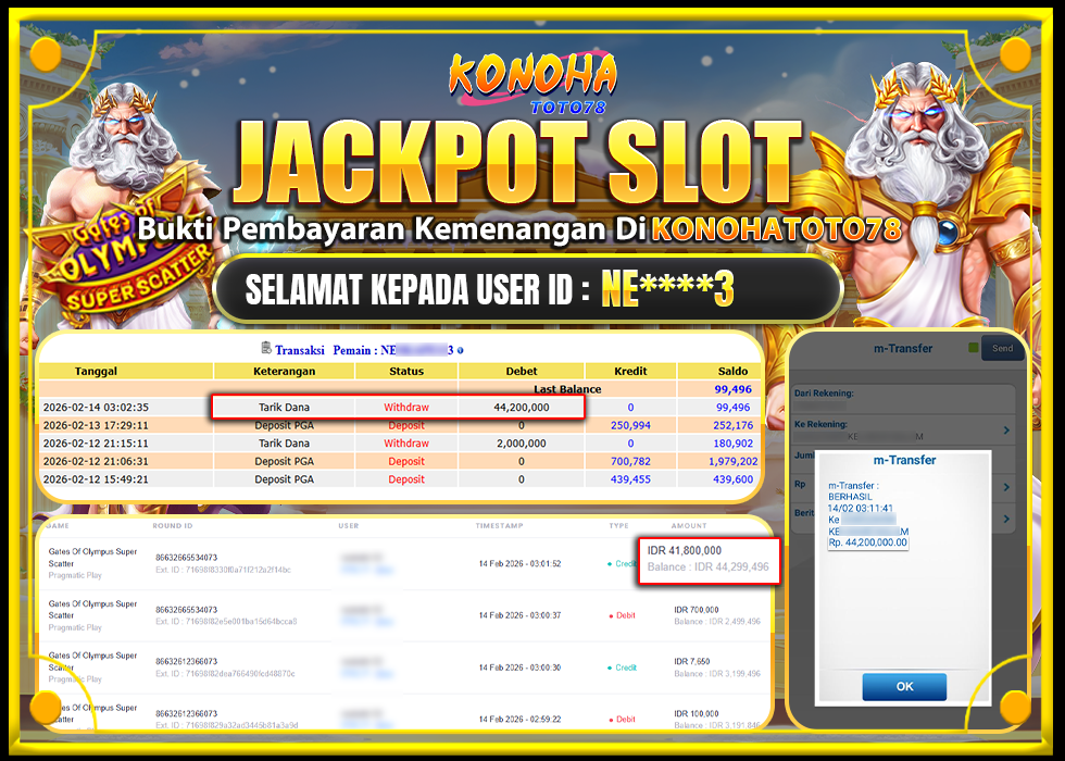 KONOHATOTO78 JACKPOT GATES OF OLYMPUS SUPER SCATTER Rp41.800.000,LUNAS 